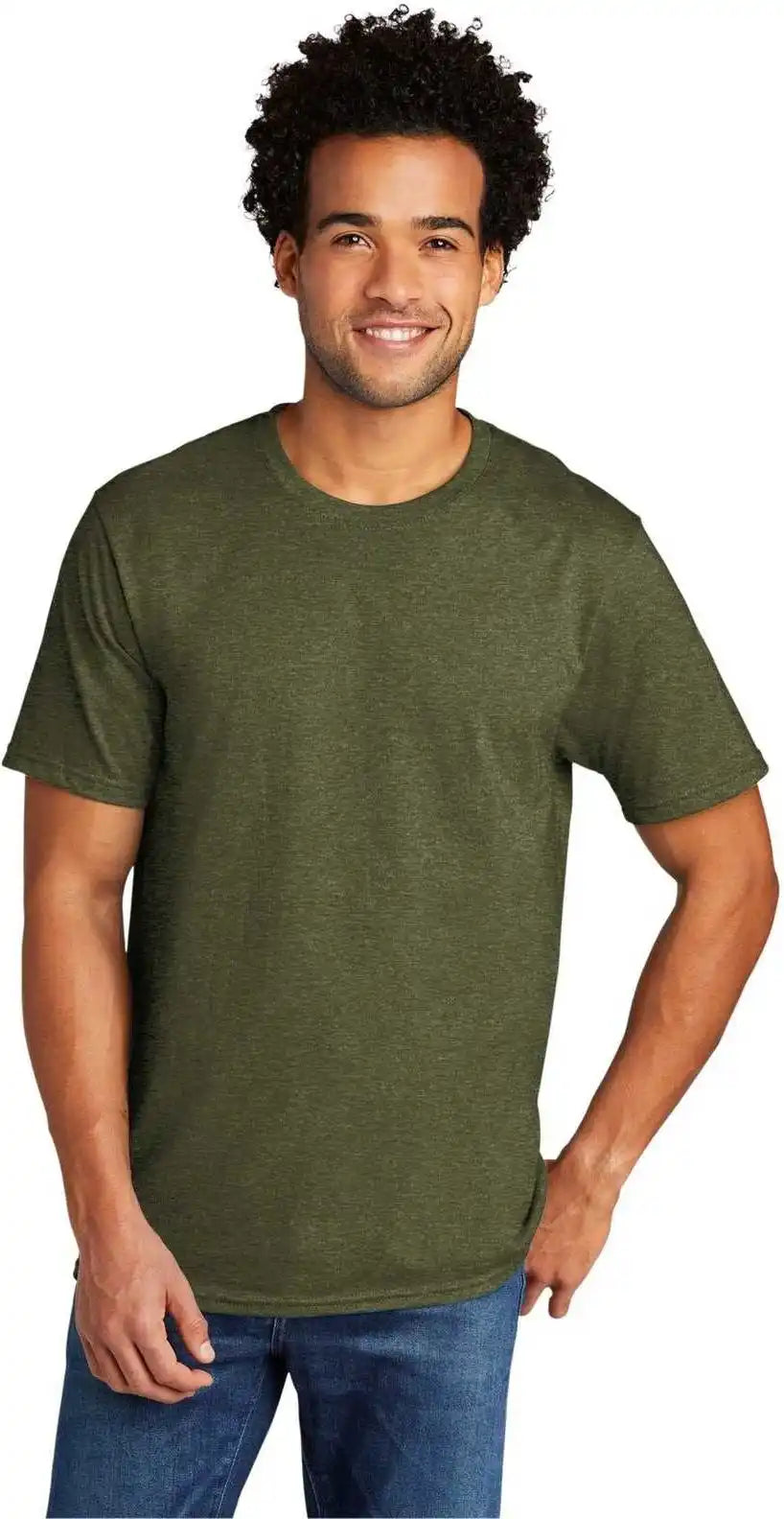 Port &amp; Company Pc330 Tri Blend Tee Military Green Heather
