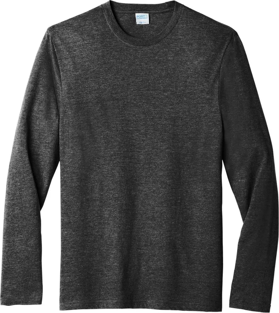 Port & Company Pc330ls co Tri-blend Long Sleeve Tee - Black Heather