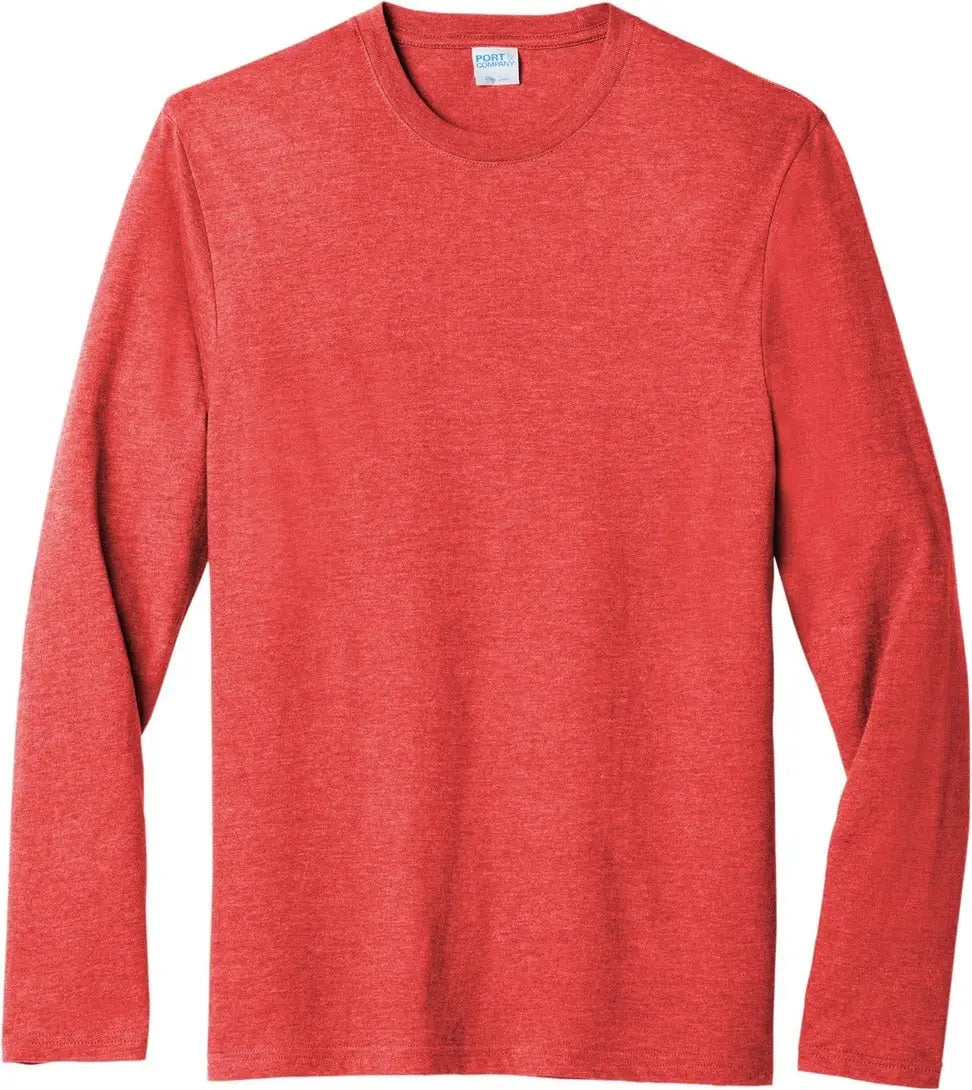 Port & Company Pc330ls co Tri-blend Long Sleeve Tee - Bright Red Heather