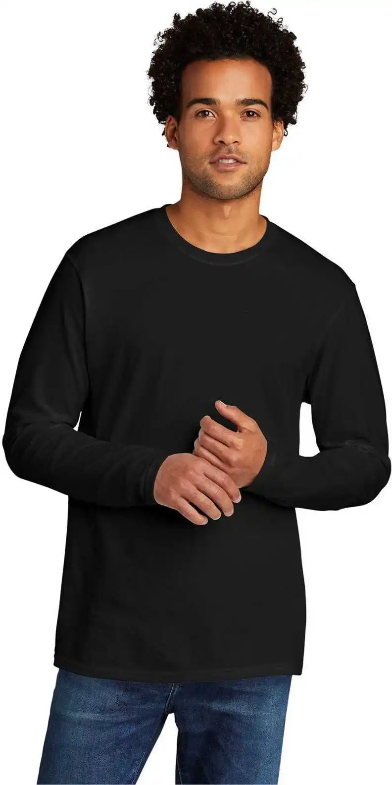 Port & Company Pc330ls Tri Blend Long Sleeve Tee Black