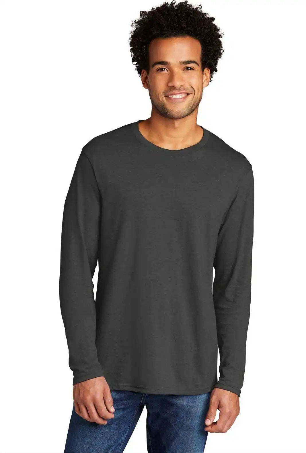 Port & Company Pc330ls Tri-blend Long Sleeve Tee - Coalgrey