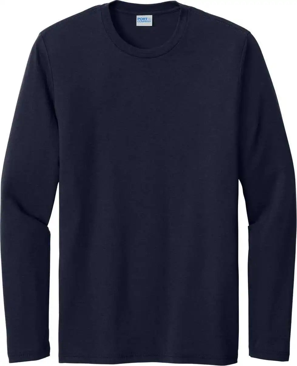 Port & Company Pc330ls Tri Blend Long Sleeve Tee Deep Navy