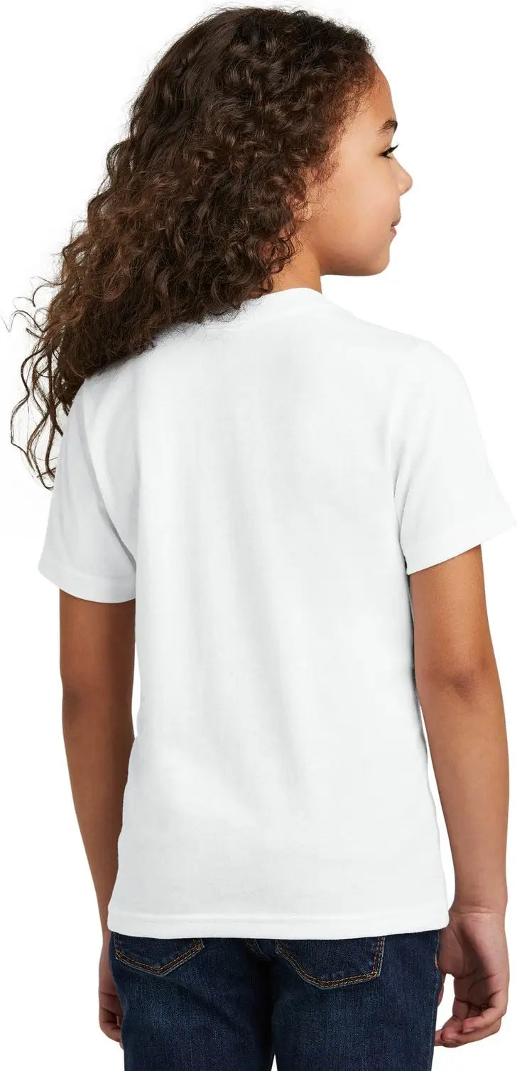 Port & Company Pc330y co Youth Tri-blend Tee - White