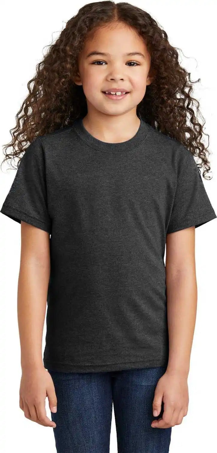 Port &amp; Company Pc330y Youth Tri Blend Tee Black Heather