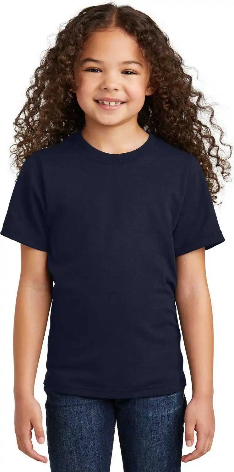 Port & Company Pc330y Youth Tri Blend Tee Deep Navy