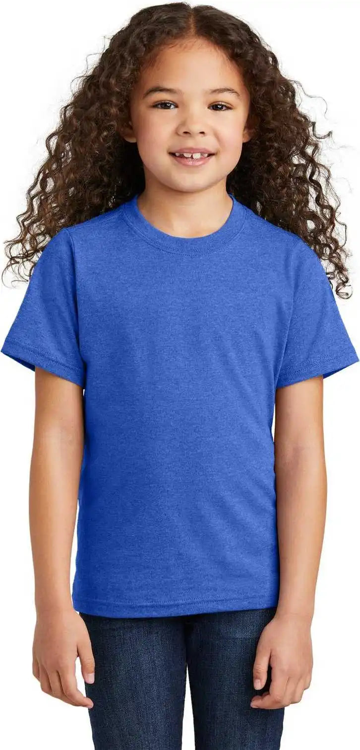Port &amp; Company Pc330y Youth Tri Blend Tee Heather Royal