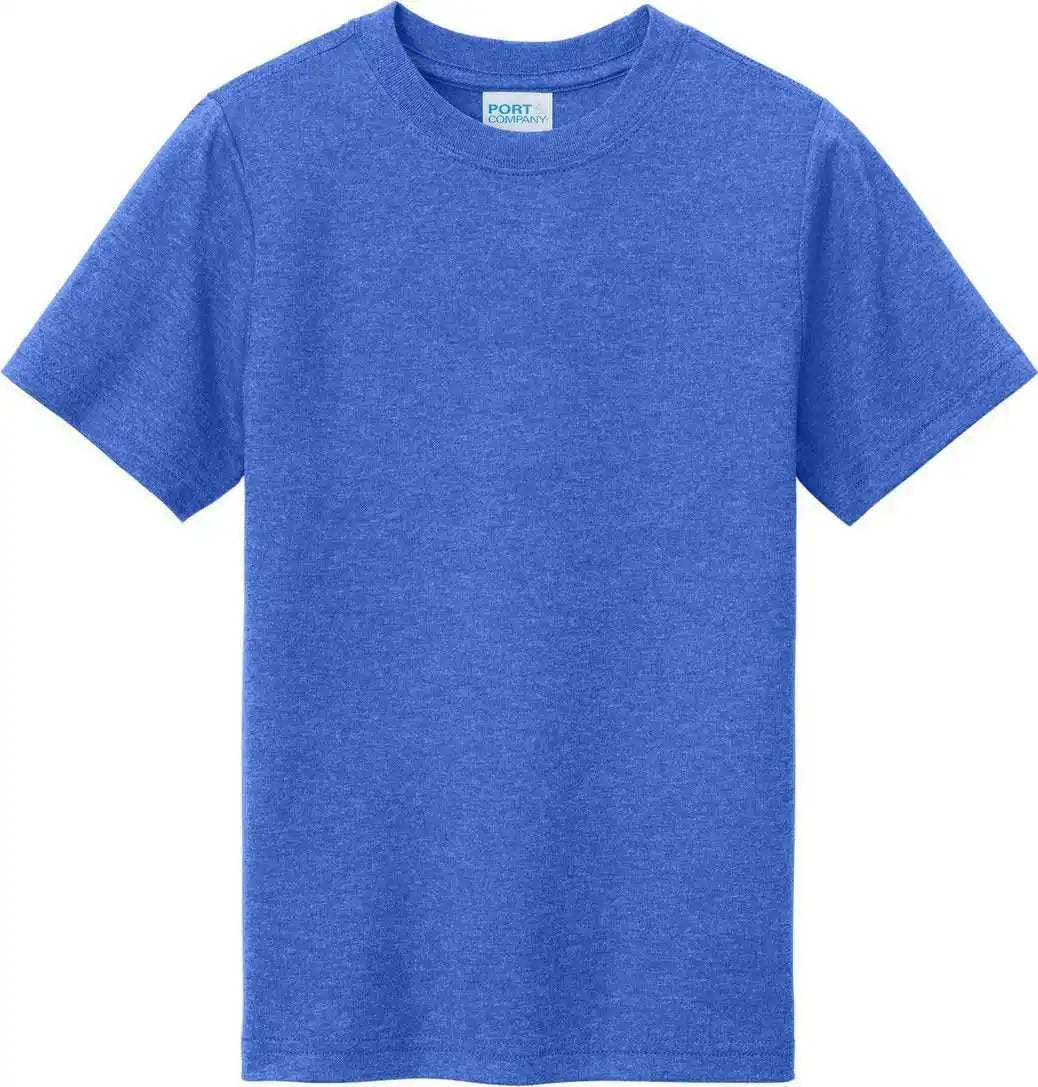Port &amp; Company Pc330y Youth Tri Blend Tee Heather Royal