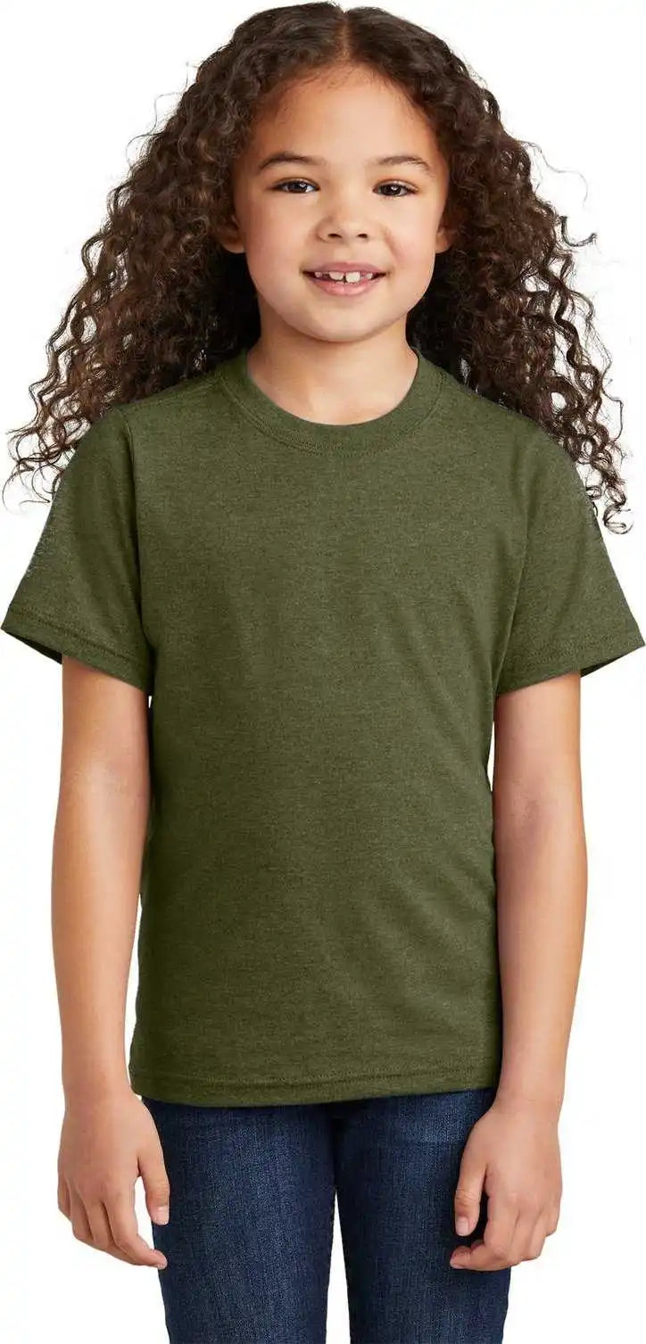 Port & Company Pc330y Youth Tri Blend Tee Military Green Heather
