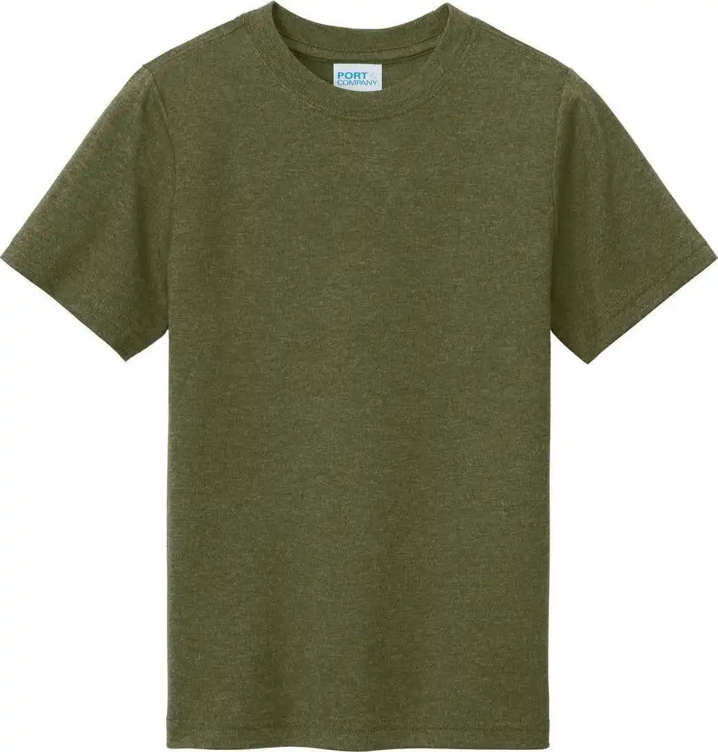 Port & Company Pc330y Youth Tri Blend Tee Military Green Heather