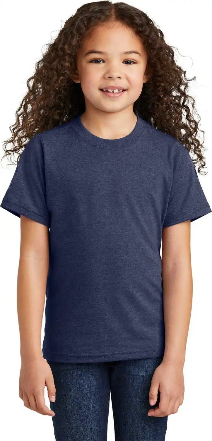 Port & Company Pc330y Youth Tri Blend Tee Team Navy Heather