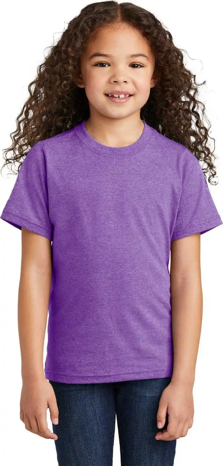 Port & Company Pc330y Youth Tri Blend Tee Team Purple Heather