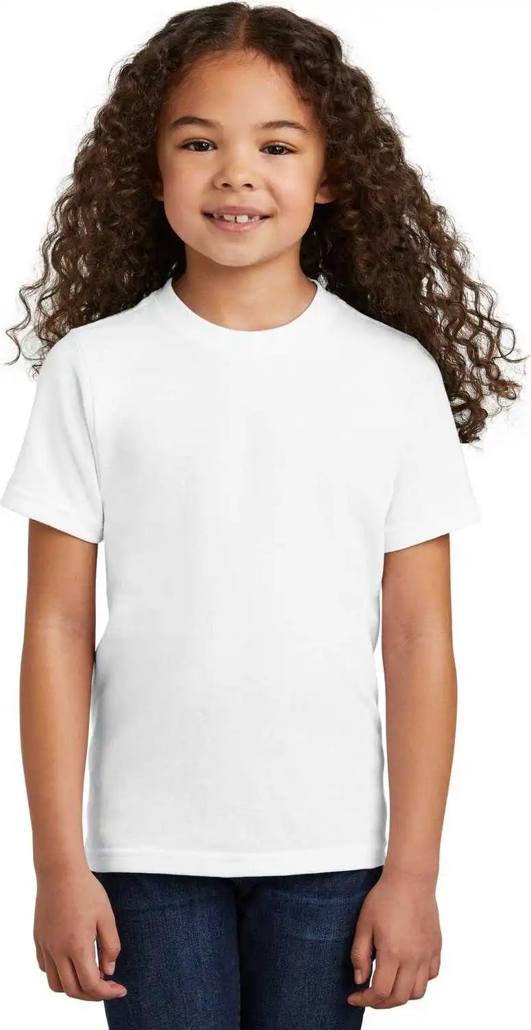 Port & Company Pc330y Youth Tri Blend Tee White