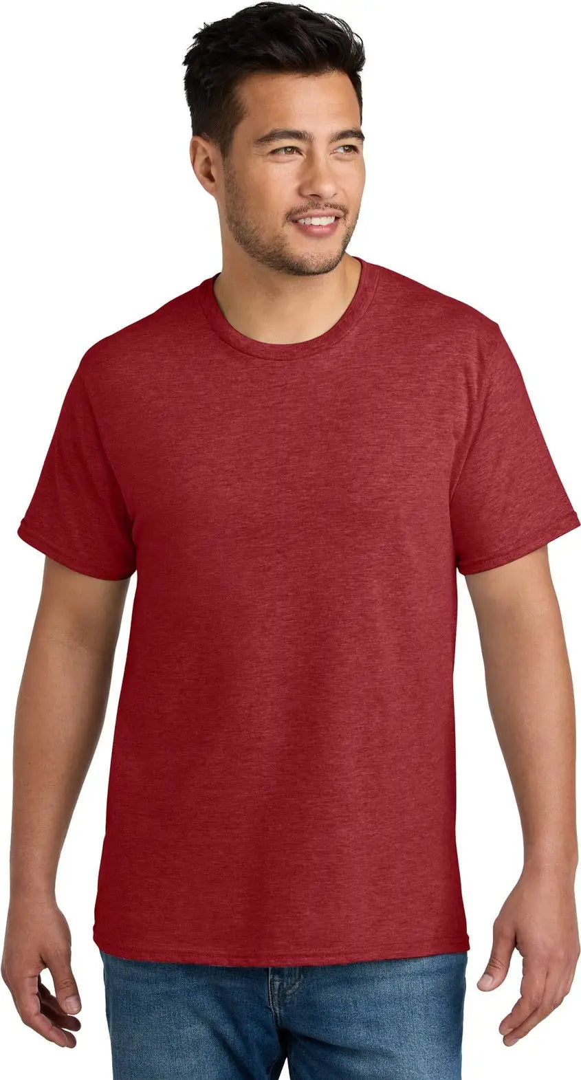 Port & Company Pc340 co Cvc Tee - Team Cardinal Heather - Adult s