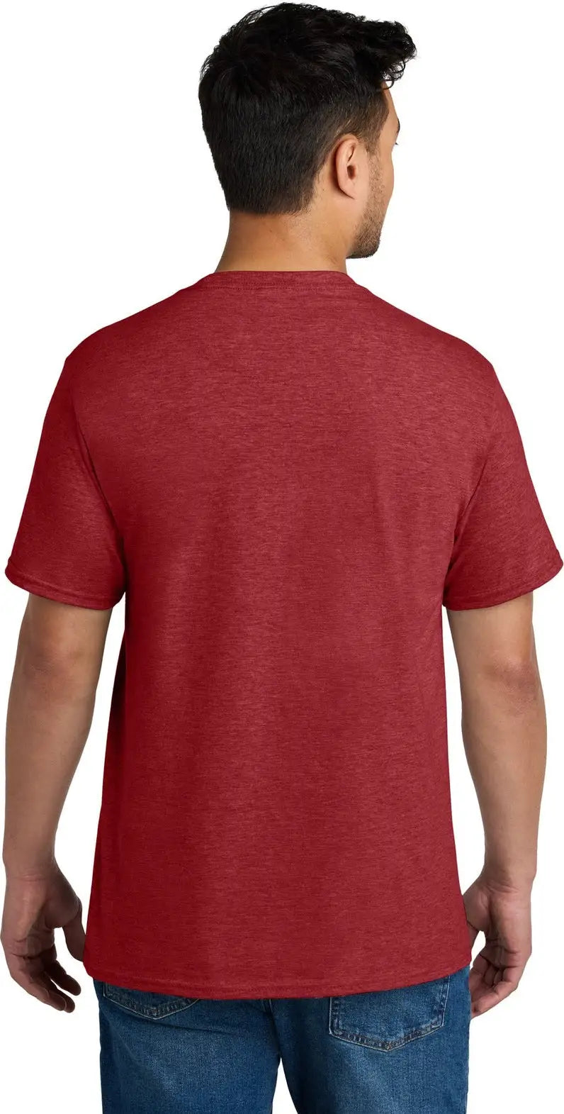 Port & Company Pc340 co Cvc Tee - Team Cardinal Heather