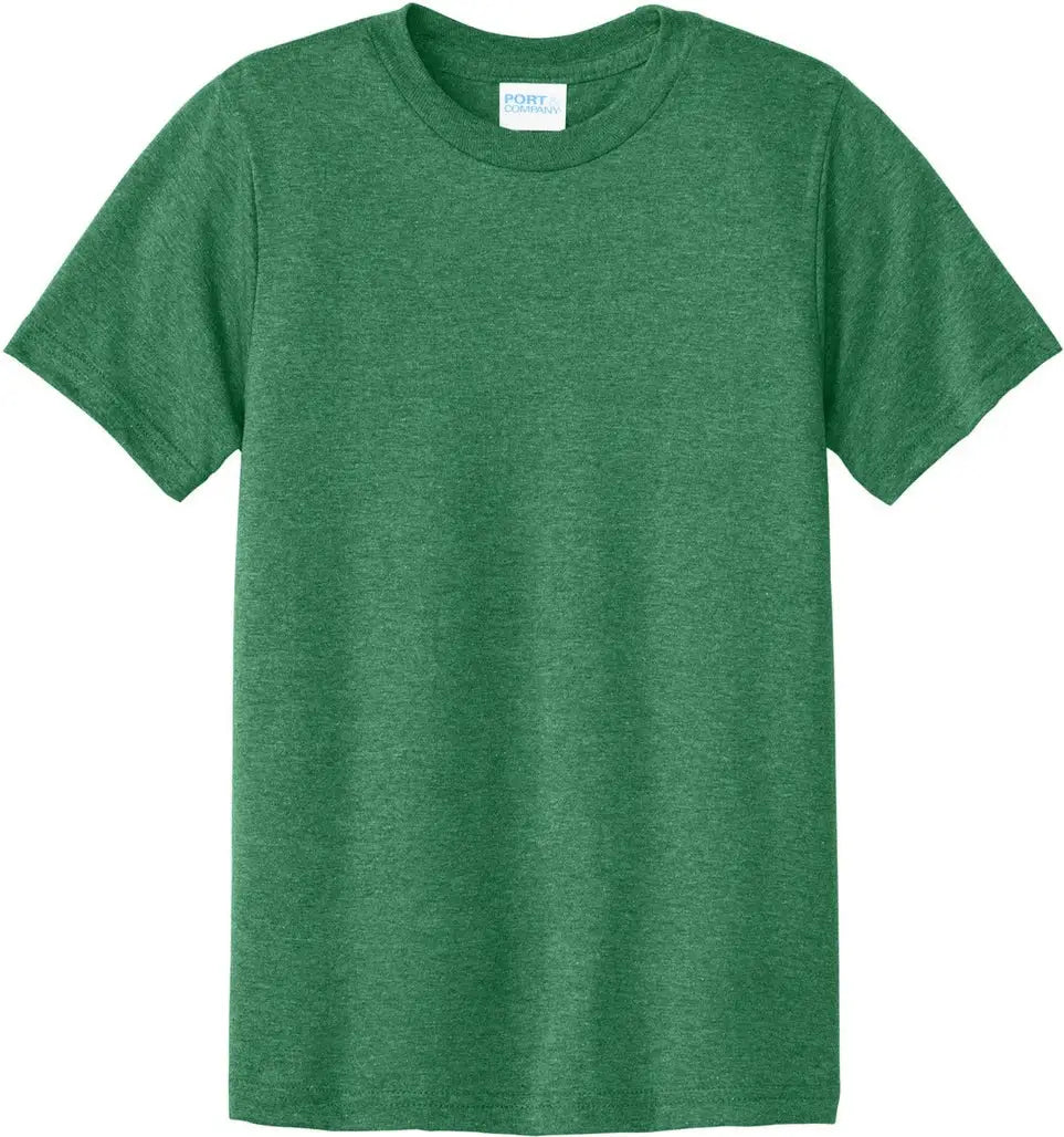 Port & Company Pc340y co Youth Cvc Tee - Athletic Kelly Green Heather