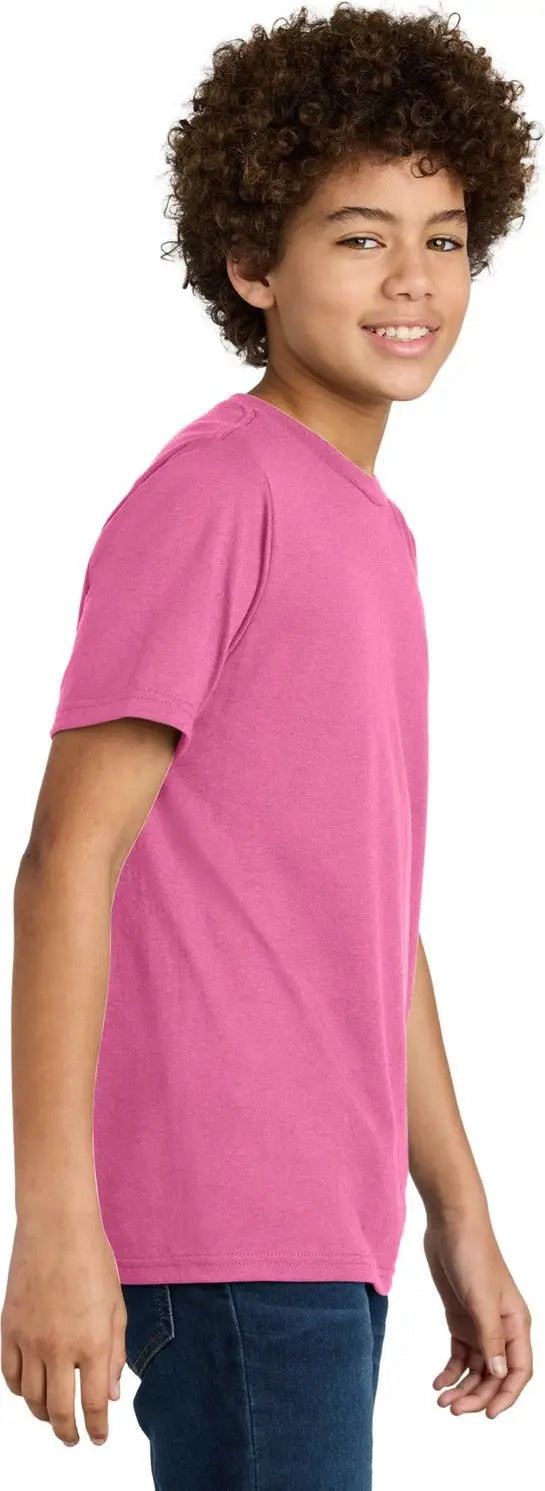 Port & Company Pc340y co Youth Cvc Tee - Awareness Pink
