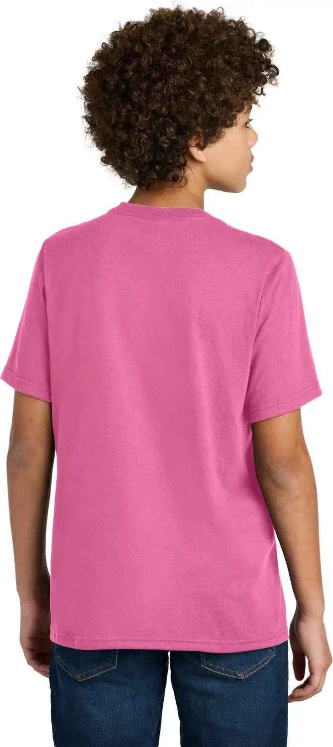 Port & Company Pc340y co Youth Cvc Tee - Awareness Pink