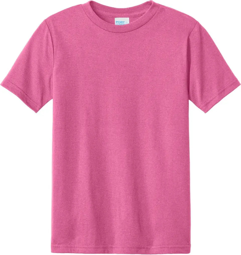 Port & Company Pc340y co Youth Cvc Tee - Awareness Pink