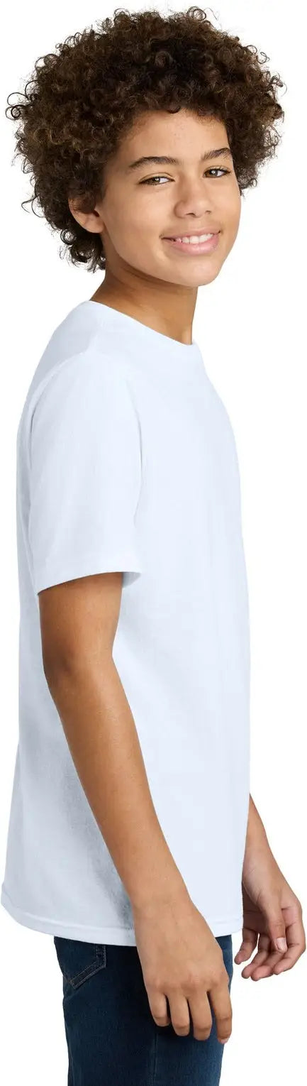 Port & Company Pc340y co Youth Cvc Tee - White