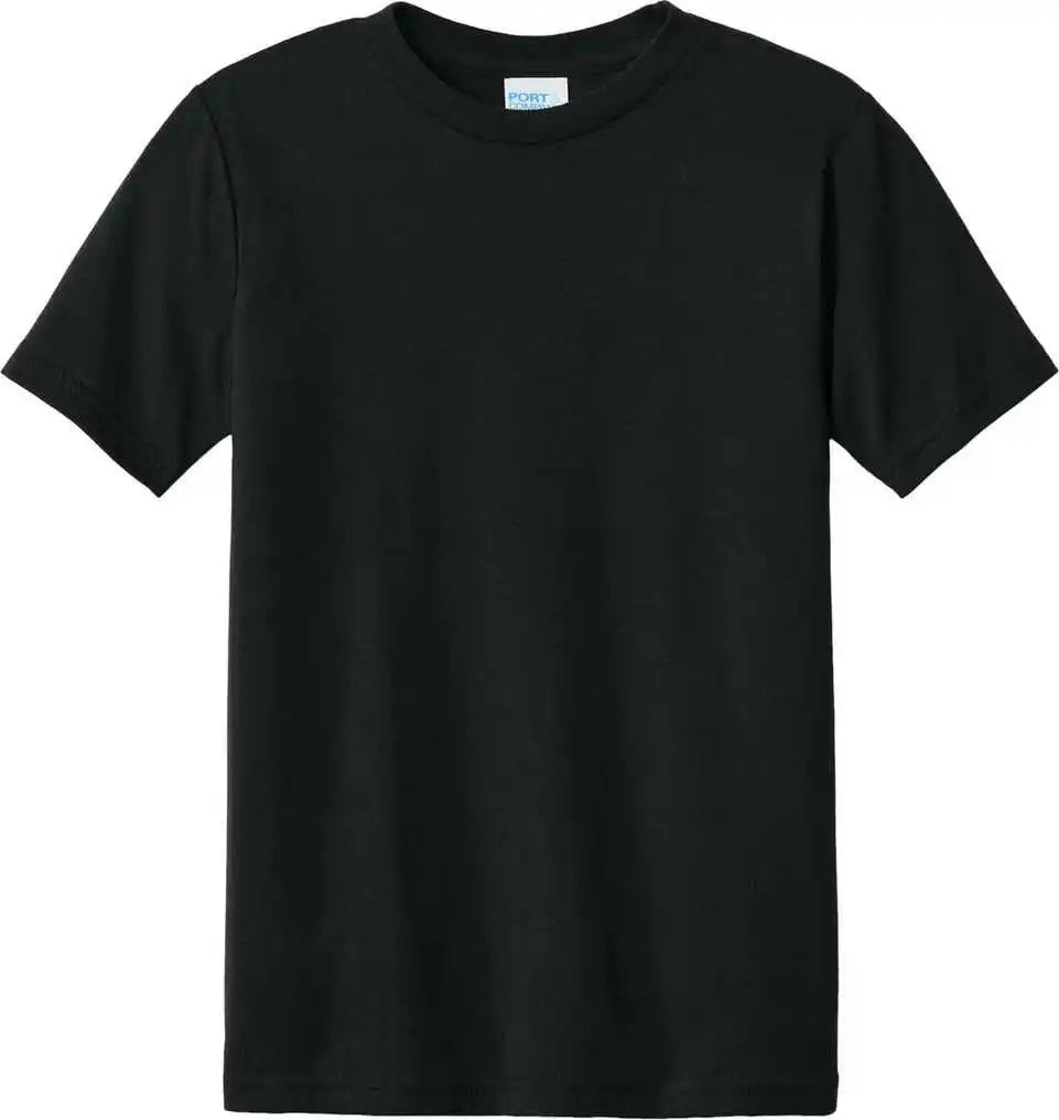 Port & Company Pc340y Youth Cvc Tee Black