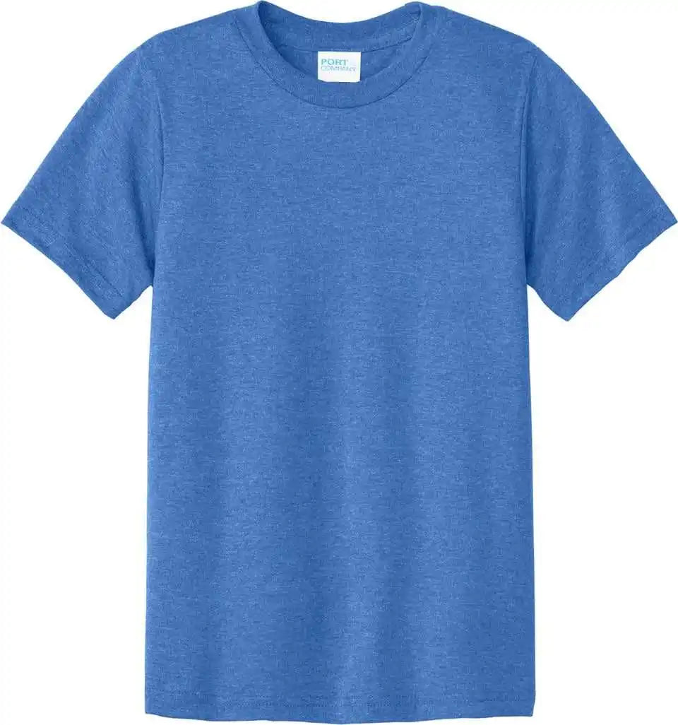 Port & Company Pc340y Youth Cvc Tee - Heather Royal