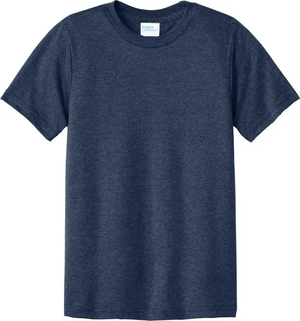 Port & Company Pc340y Youth Cvc Tee Team Navy Heather