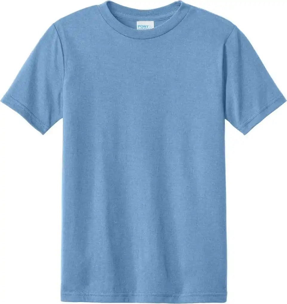 Port & Company Pc340y Youth Cvc Tee Tundrablu
