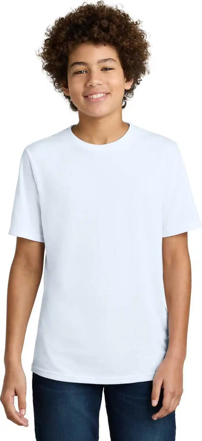 Port &amp; Company Pc340y Youth Cvc Tee - White