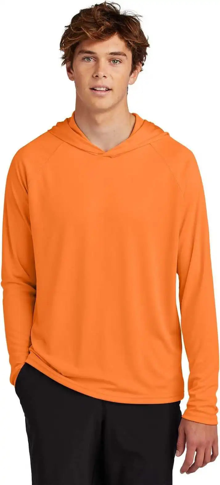 Port & Company Pc380h Performance Pullover Hooded Tee - Neon Orange
