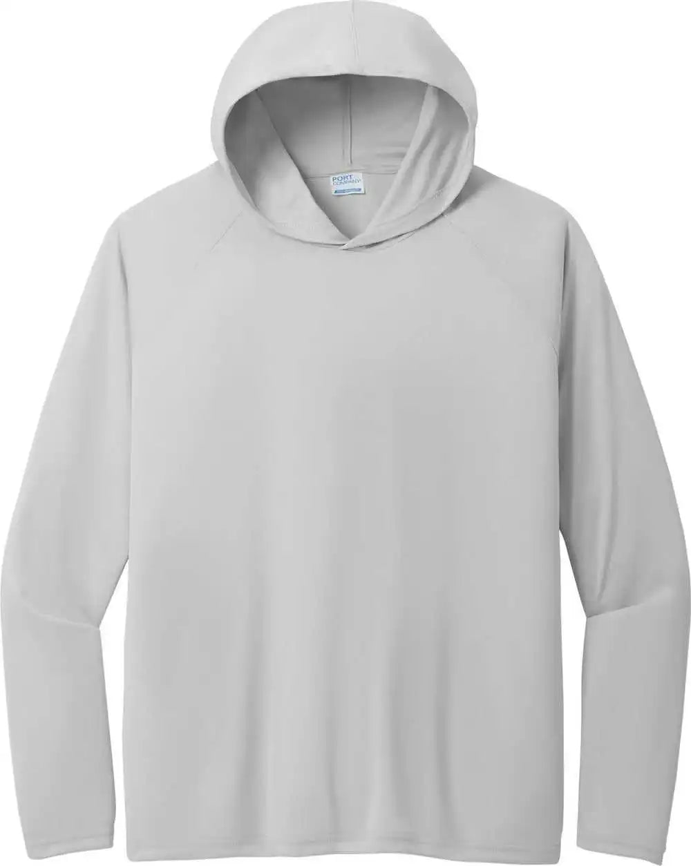 Port &amp; Company Pc380h Performance Pullover Hooded Tee Silver