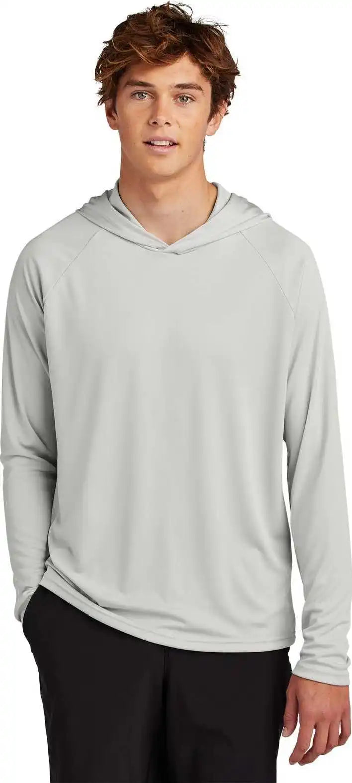 Port & Company Pc380h Performance Pullover Hooded Tee Silver