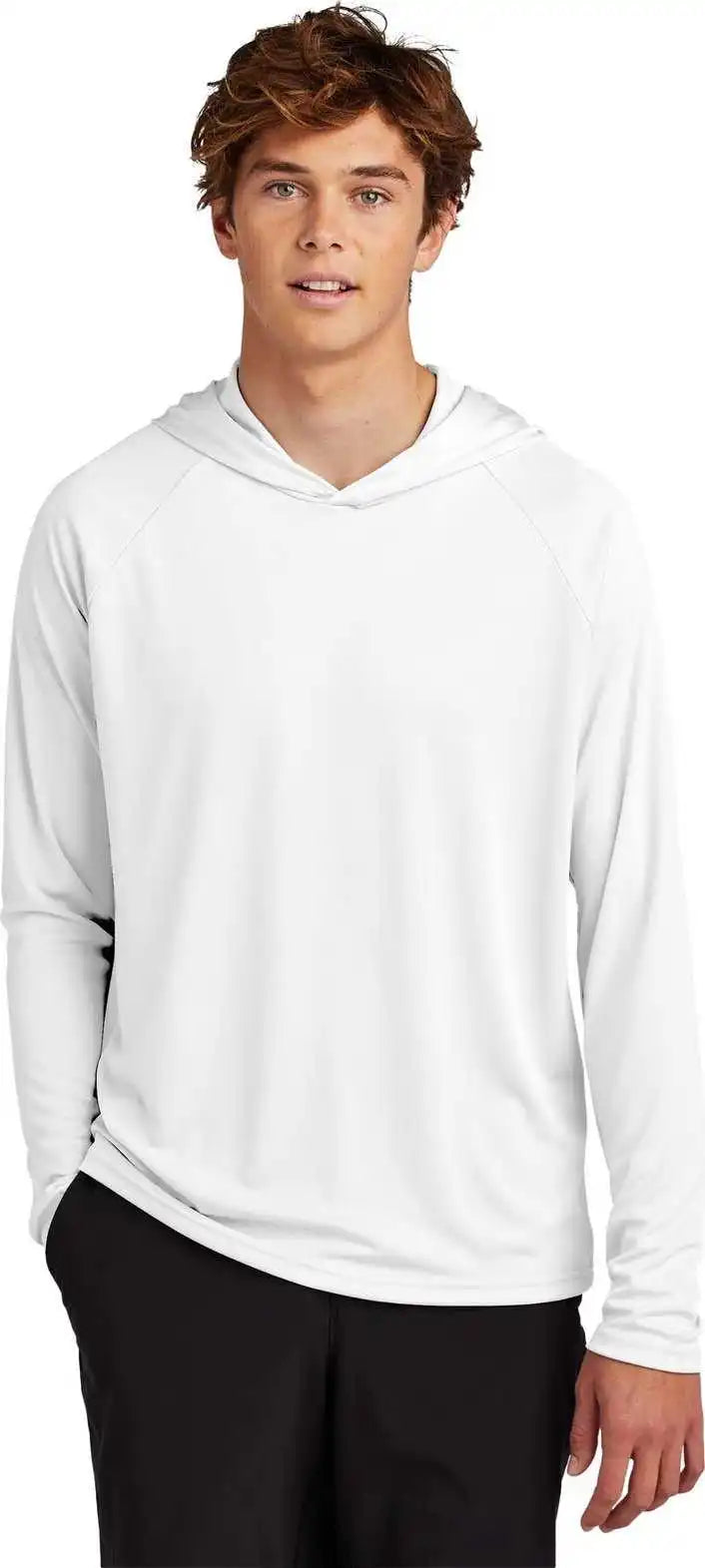 Port &amp; Company Pc380h Performance Pullover Hooded Tee White