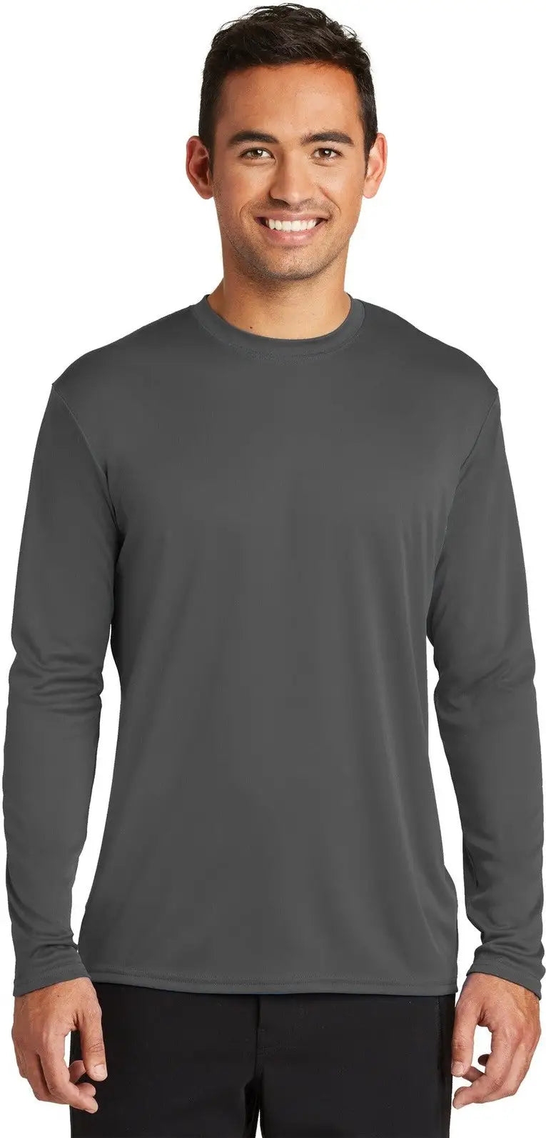 Port & Company Pc380ls co Long Sleeve Performance Tee - Charcoal - Adult s