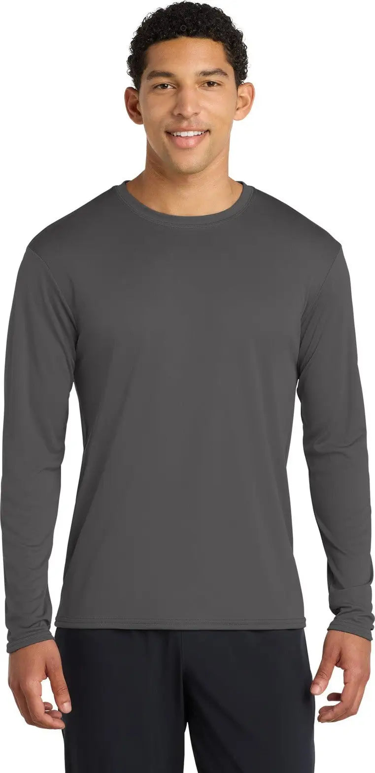 Port & Company Pc380ls co Long Sleeve Performance Tee - Charcoal