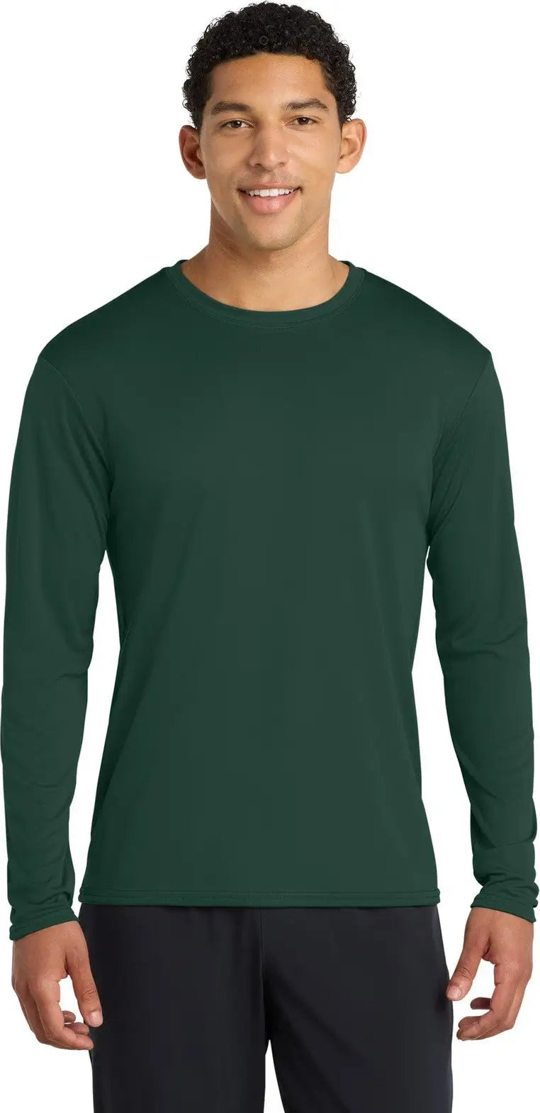 Port & Company Pc380ls co Long Sleeve Performance Tee - Dark Green - Adult s
