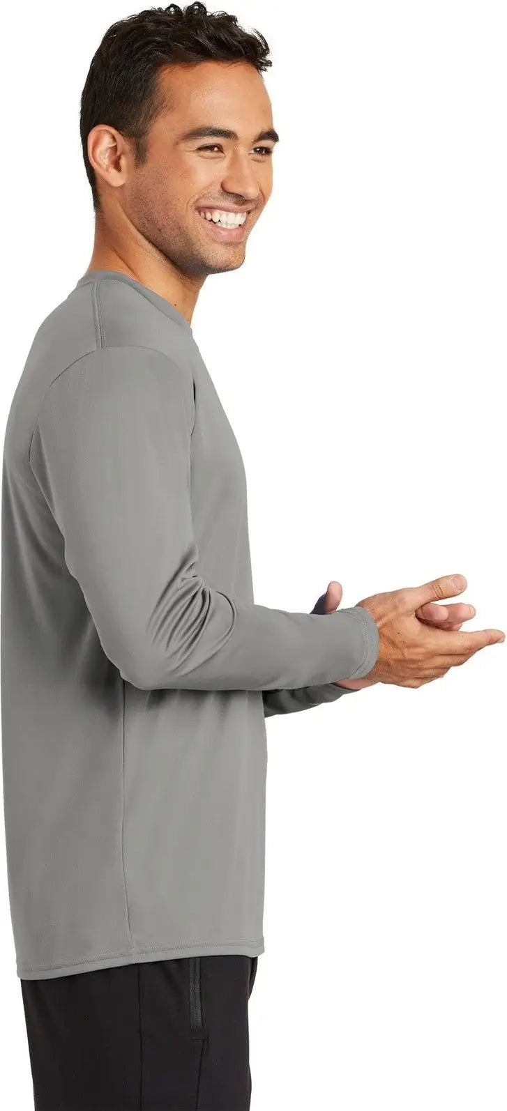Port & Company Pc380ls co Long Sleeve Performance Tee - Gray Concrete