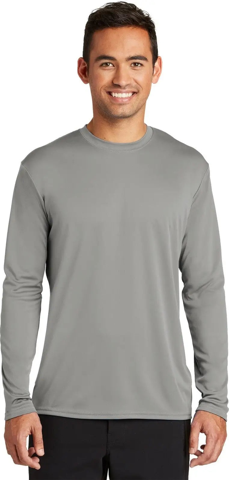 Port & Company Pc380ls co Long Sleeve Performance Tee - Gray Concrete - Adult s