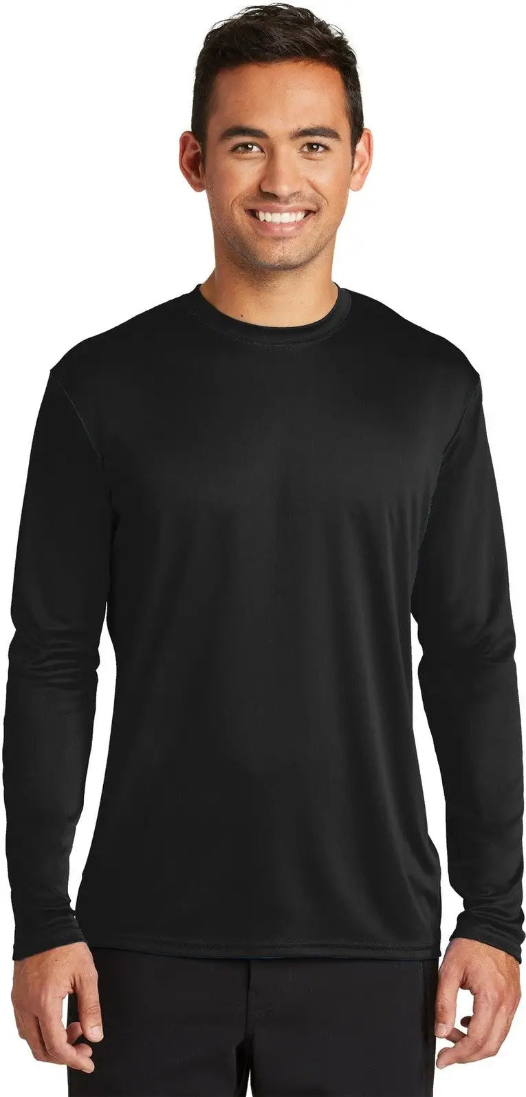 Port & Company Pc380ls co Long Sleeve Performance Tee - Jet Black - Adult s