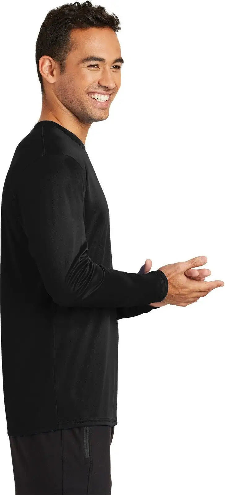 Port & Company Pc380ls co Long Sleeve Performance Tee - Jet Black
