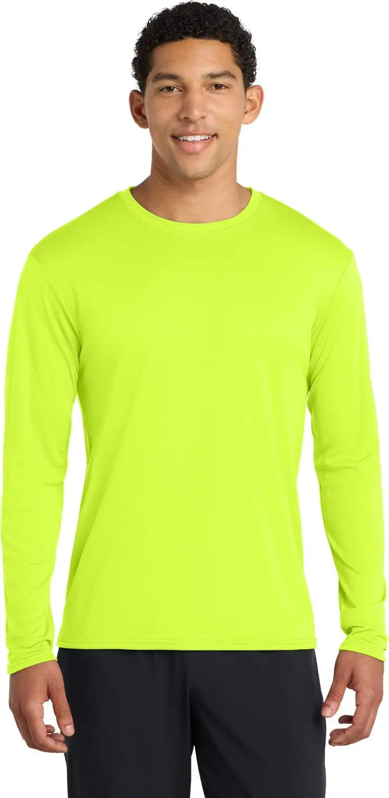 Port & Company Pc380ls co Long Sleeve Performance Tee - Neon Yellow - Adult s