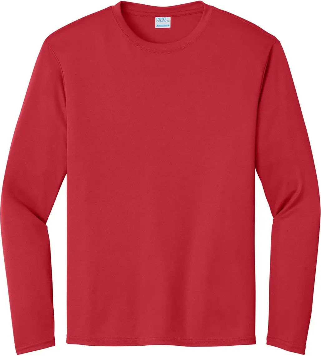 Port & Company Pc380ls co Long Sleeve Performance Tee - Red
