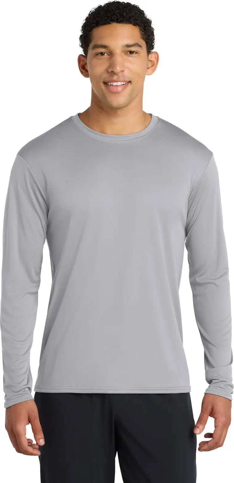Port & Company Pc380ls co Long Sleeve Performance Tee - Silver