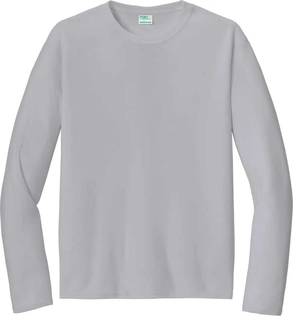 Port & Company Pc380ls co Long Sleeve Performance Tee - Silver