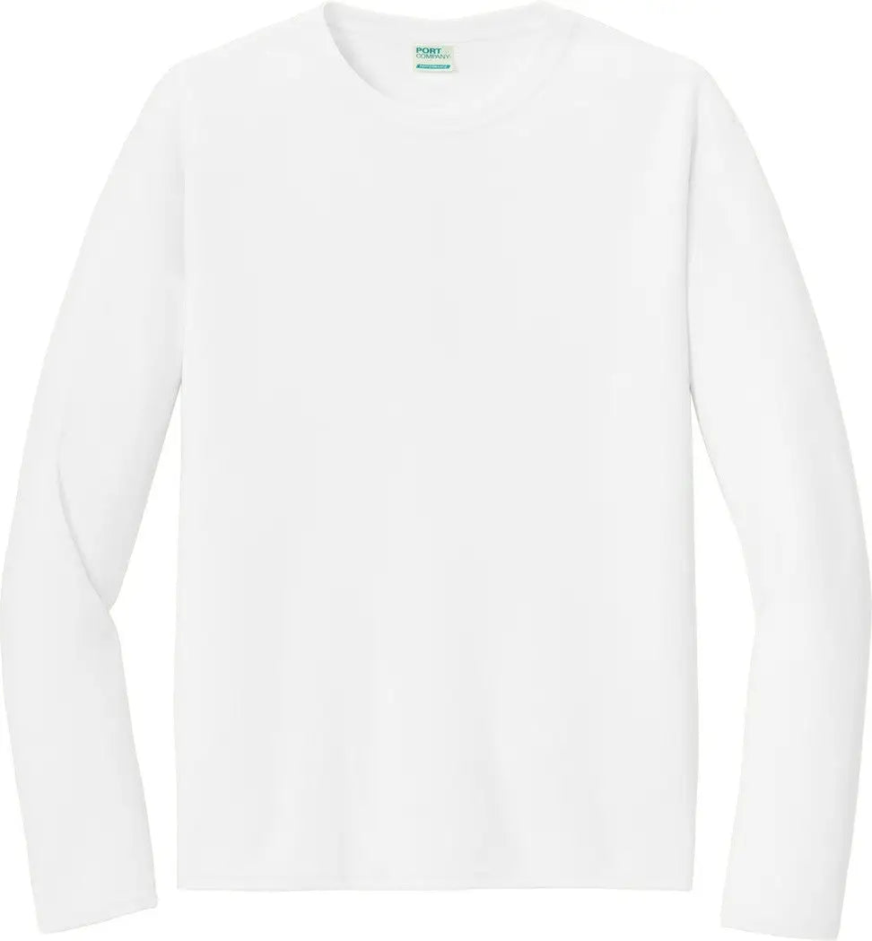 Port & Company Pc380ls co Long Sleeve Performance Tee - White