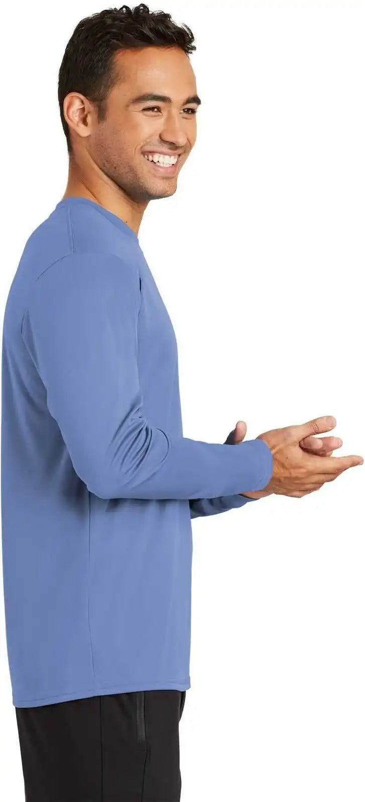 Port &amp; Company Pc380ls Long Sleeve Performance Tee Carolina Blue