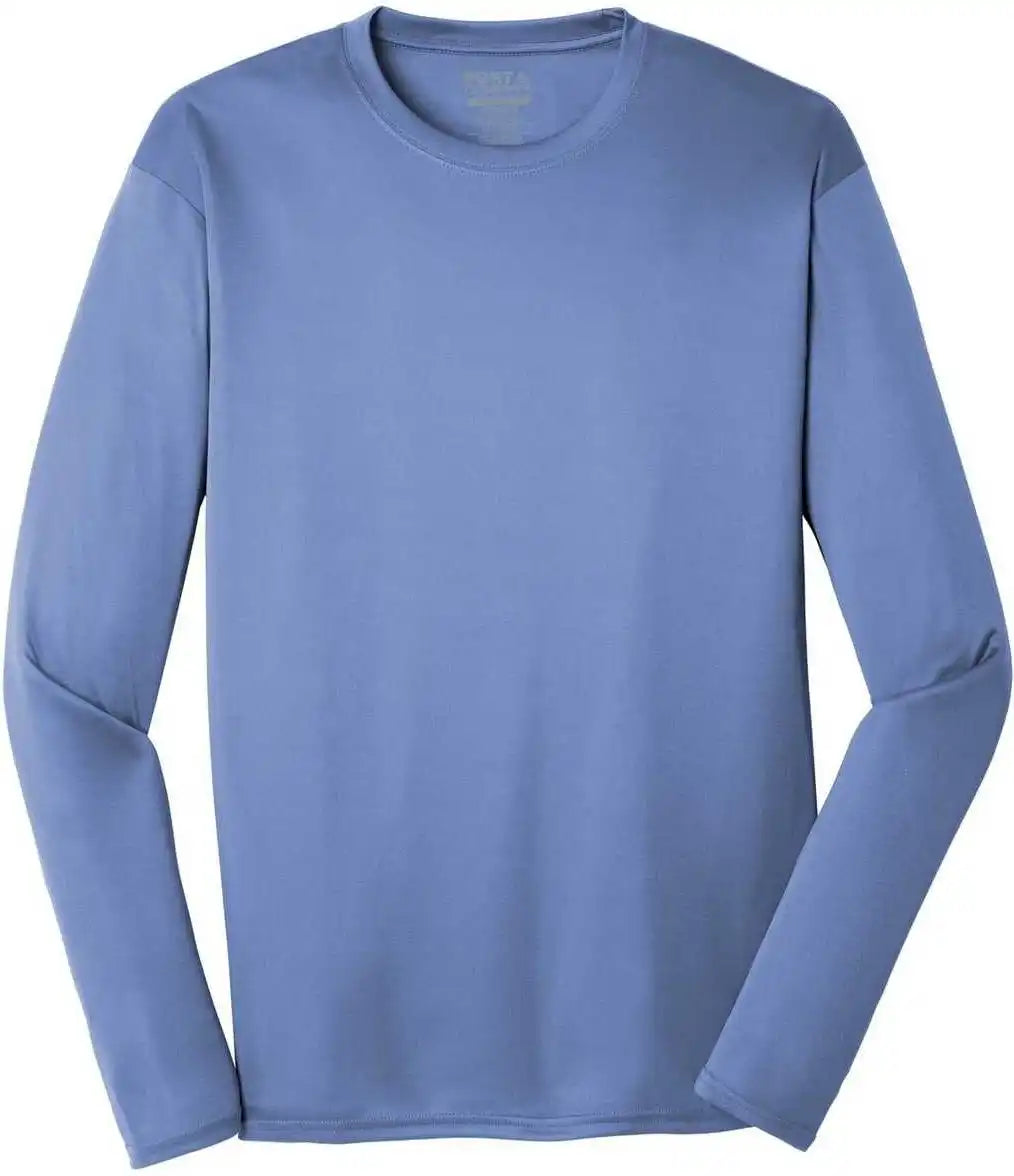 Port &amp; Company Pc380ls Long Sleeve Performance Tee Carolina Blue