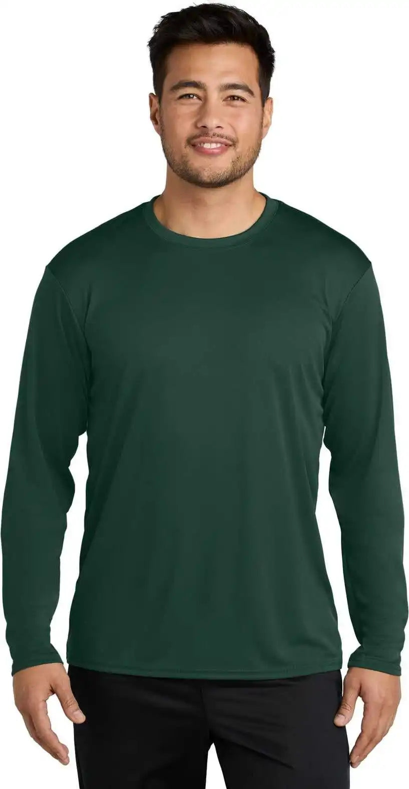 Port & Company Pc380ls Long Sleeve Performance Tee - Dark Green