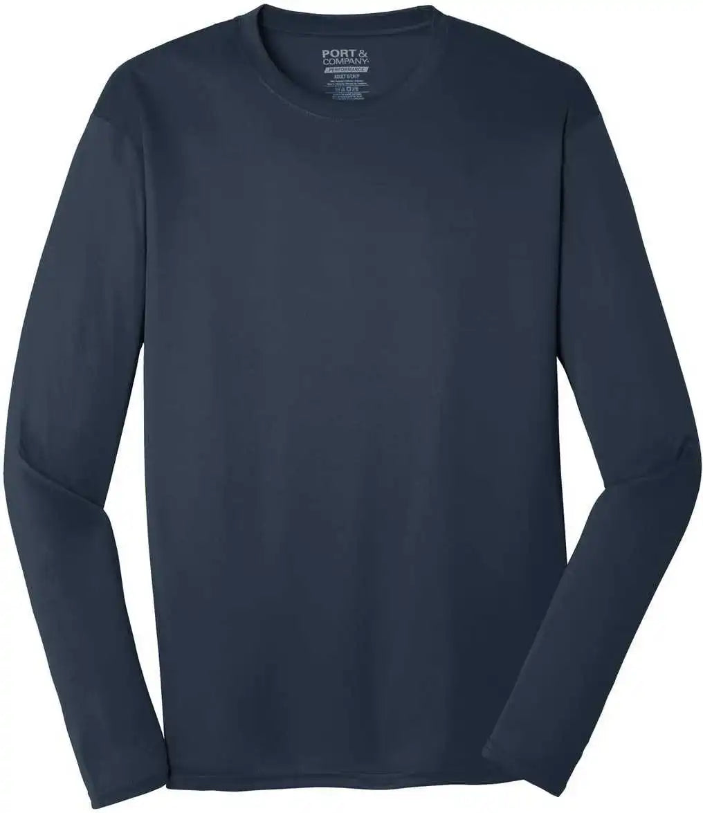 Port & Company Pc380ls Long Sleeve Performance Tee - Deep Navy