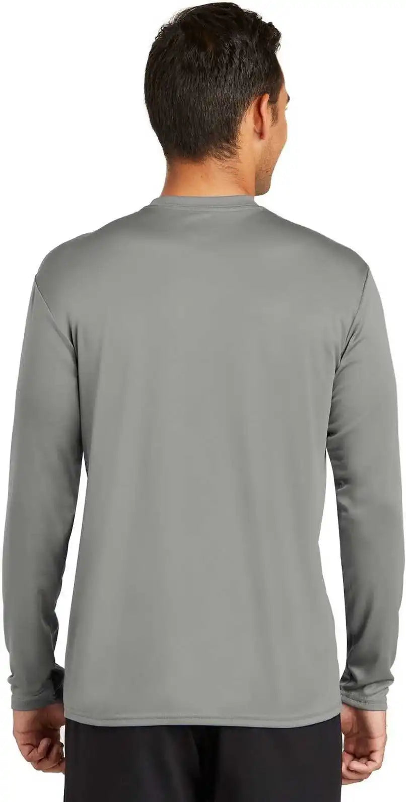 Port & Company Pc380ls Long Sleeve Performance Tee Gray Concrete
