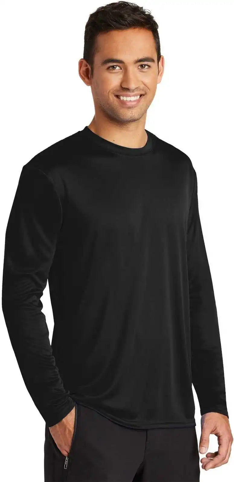 Port & Company Pc380ls Long Sleeve Performance Tee - Jet Black